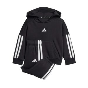 Tuta Bimbo Con Cappuccio Adidas Bambini Tute JD6484 Black/white