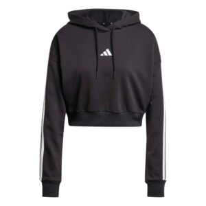 Felpa Cropped Donna Con Cappuccio Adidas Donna Felpe JE0017 Black/white