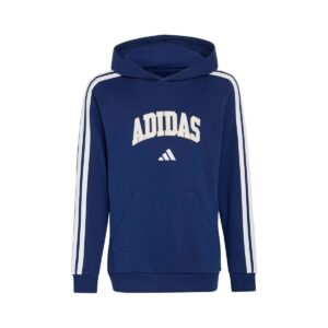Felpa Con Cappuccio Bimbo Adidas Bambini Felpe KE1634 Dark Blue/white