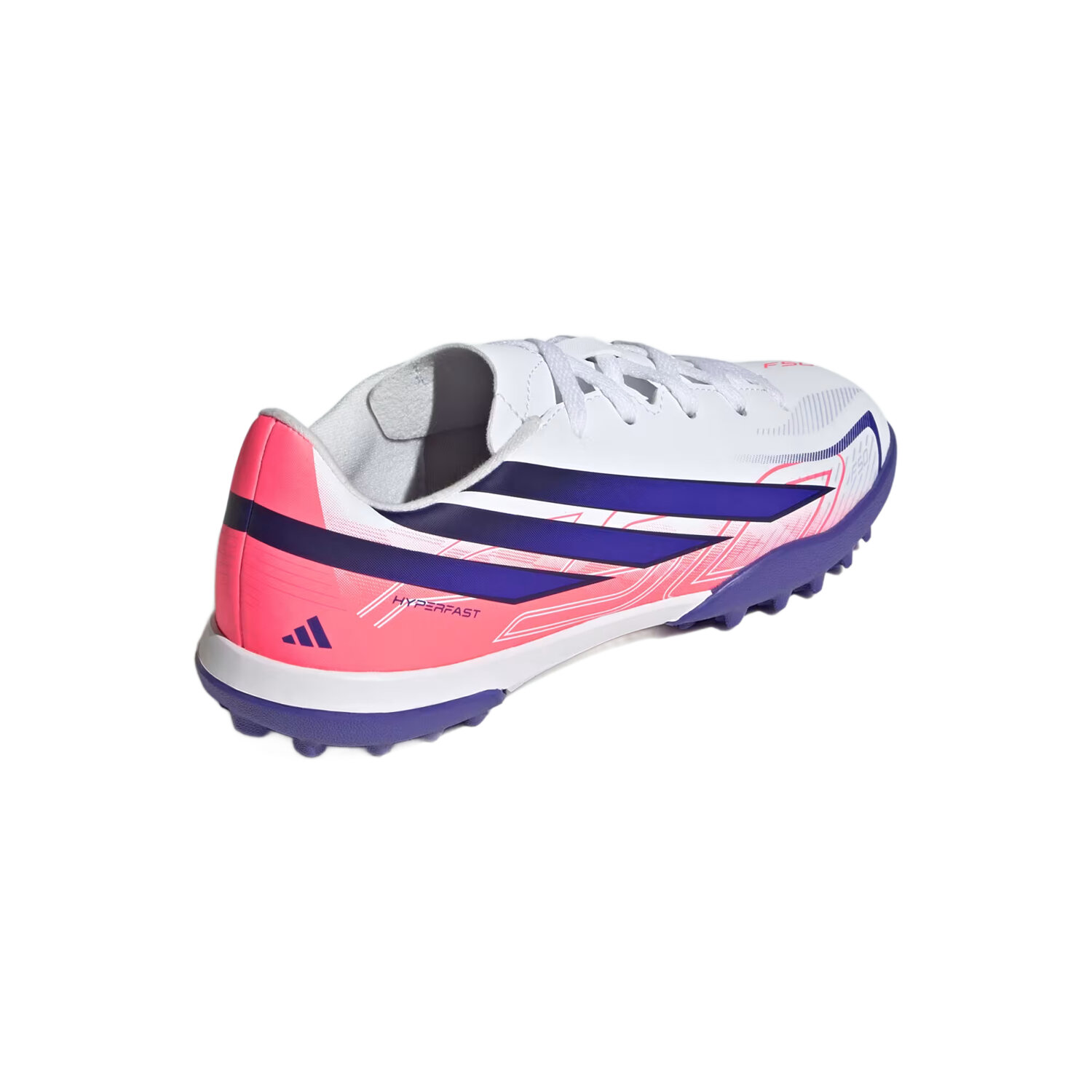 F50 Hyperfast Club Tf Scarpa Calcetto Adidas Bambini Calcetto KK1368 White (white/pink/dark Blue)