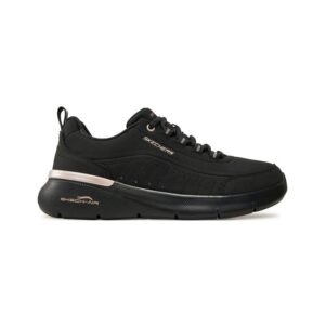 Sneakers Con Lacci Donna Skechers Donna Scarpe 150373 Black/rose Gold