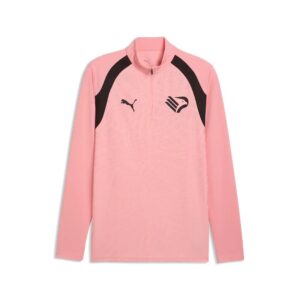 Palermo Felpa Allenamento Uomo 1/4 Zip Puma Uomo Felpe 787812 Team Light Pink/puma Black