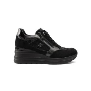 Sneakers Con Lacci E Zip Donna Queen Helena Donna Scarpe X35-40 PROMO Black