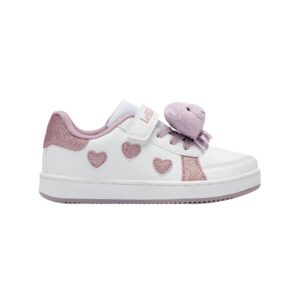 Orsetto-Sneakers Con Velcro Bimba Lelli Kelly Bambini Scarpe LKAA5712 Bianco/cipria