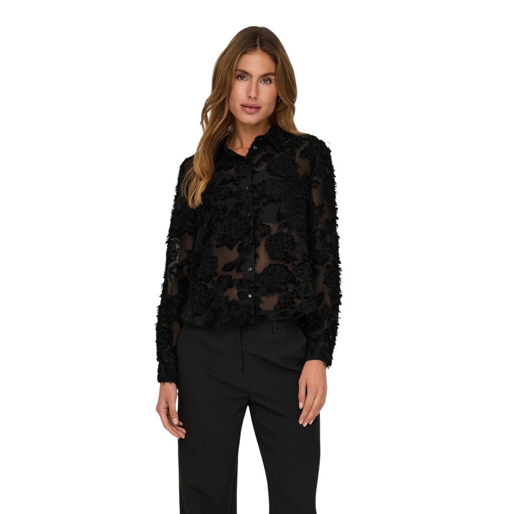 Maia L/s-Camicia Donna Jacqueline De Yong Donna Camicie 15332572 Black