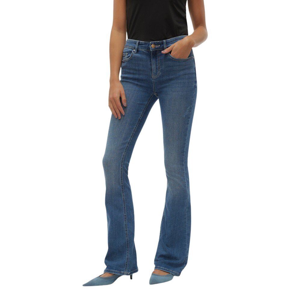 Flash Mr Flared-Jeans Donna Vero Moda Donna Jeans 10302478 NOOS Medium Blue Denim