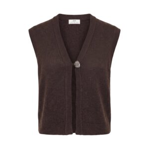 Brilliant Life S/l-Gilet Maglia Donna Jacqueline De Yong Donna Gilet 15376600 Coffee Bean:melange