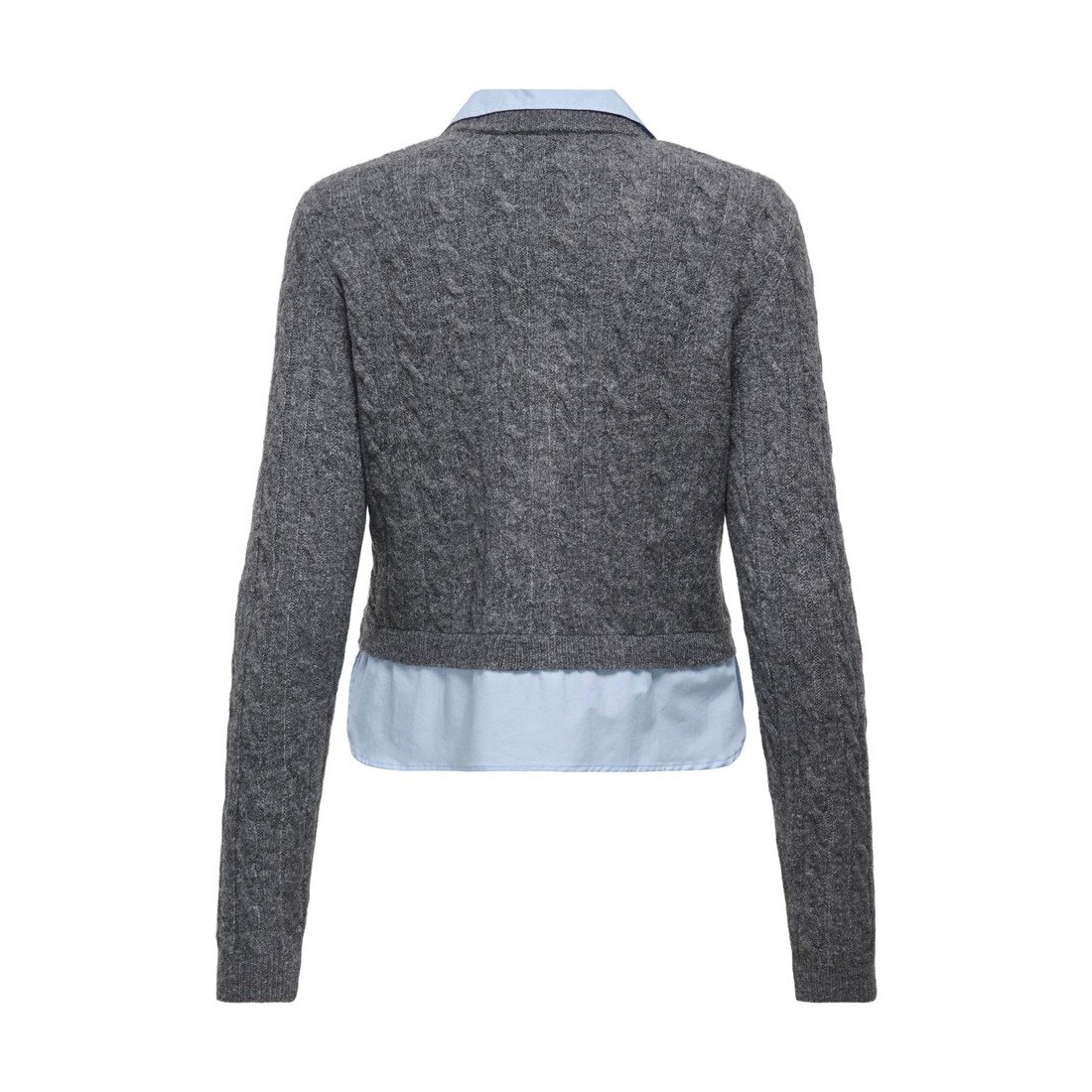 Ada L/s-Cardigan Maglia Donna Jacqueline De Yong Donna Cardigan 15377890 Medium Grey Melange:w.cashmere