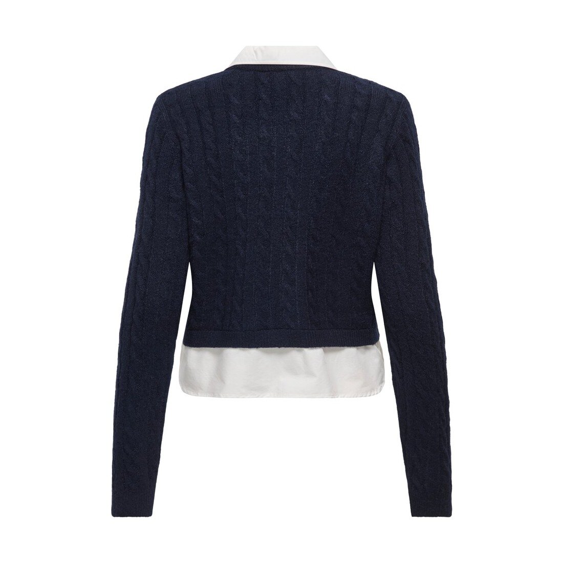 Ada L/s-Cardigan Maglia Donna Jacqueline De Yong Donna Cardigan 15377890 Night Sky:w.cloud Dancer