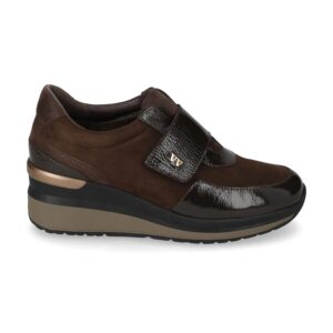 Scarpa Suede Con Velcro Donna Valleverde Donna Scarpe VVCA553AW Moro