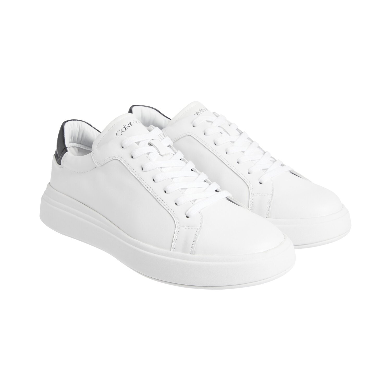 Low Top Lace Up Lth-Sneakers Uomo Calvin Klein Uomo Scarpe HM0HM010160K9 White/black