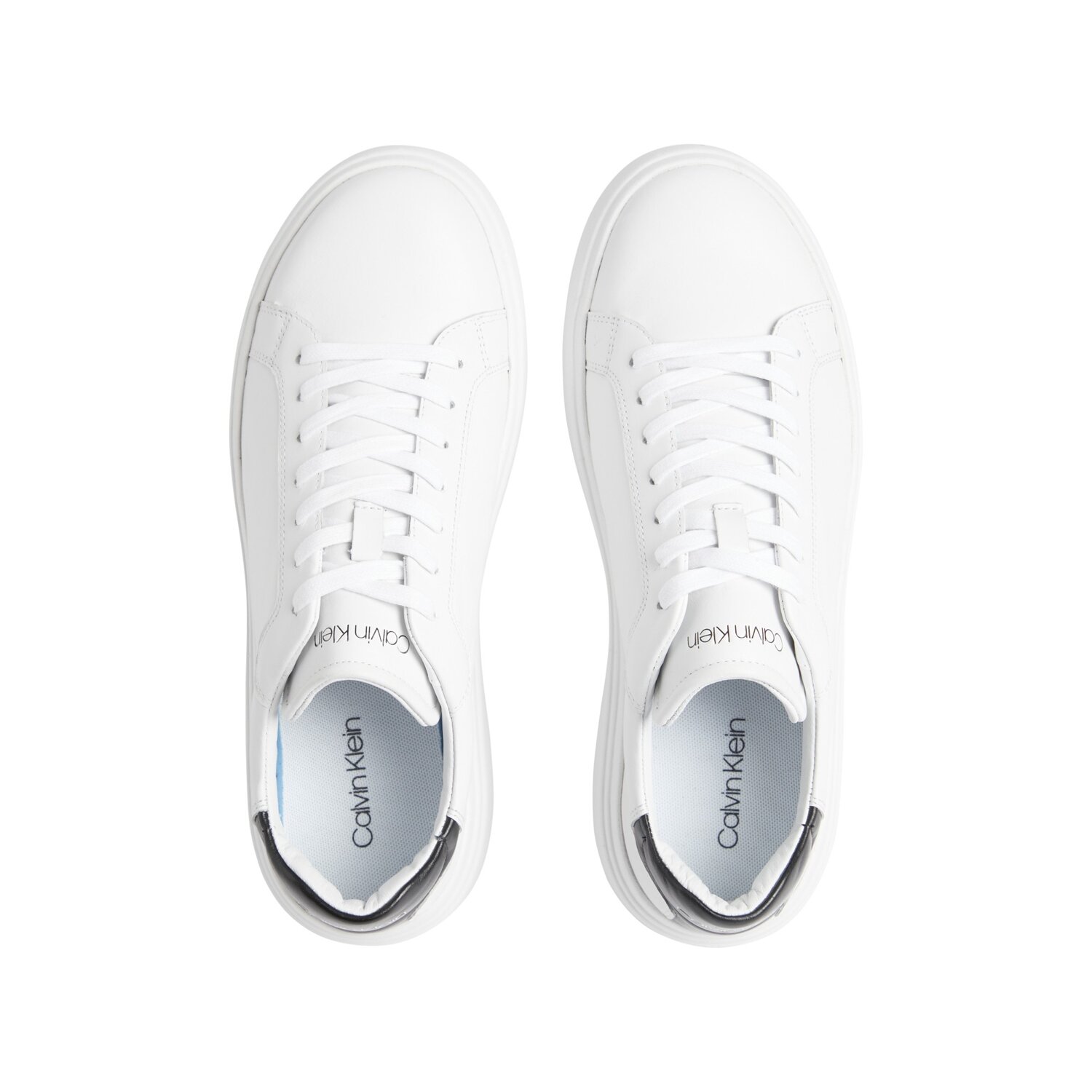 Low Top Lace Up Lth-Sneakers Uomo Calvin Klein Uomo Scarpe HM0HM010160K9 White/black